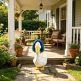 thumbnail image 4 of Fmbmuo 23 Inch Porch Goose Wig Funny Braided Hairpiece Weatherproof Outdoor Garden Statue Accessory,Blue, 4 of 5