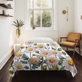 thumbnail image 4 of Botanical Flowers Tapestry for Bedroom Wall Hanging Tapestry, Watercolor Farmhouse Daisy Herbs Ceiling Backdrop Tapestries Poster Blanket Wall Decor for Teens Room Living Room Dorm 59" x 79", 4 of 8