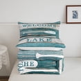 thumbnail image 5 of Rustic Camping Comforter Set Twin Size,Lake Theme Quilt Set,Rustic Farmhouse Style Bedding Set Teens Bedroom Decor,Vintage Board Duvet Set, 5 of 8