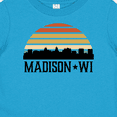 thumbnail image 4 of Inktastic Madison Wisconsin Skyline Retro Sunset Boys or Girls Baby T-Shirt, 4 of 5
