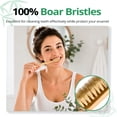thumbnail image 4 of GENKENT Boar Bristle Bamboo Toothbrush, 4 Pack BPA-Free and Plastic-Free Firm Bristles Manual Toothbrush, Numbered Handles with Stand-Up Base Toothbrush for Adults, 4 of 7