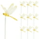 thumbnail image 1 of Estacas de jardín de libélulas 10PCS - Postes metálicos de 25 cm con libélulas artificiales de 8 cm - Movimiento de acción de resorte para jardines exteriores y decoración de plantas en maceta, 1 of 5