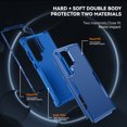 thumbnail image 5 of Allytech Rugged Case for Samsung Galaxy S24 Ultra, Military Grade Shockproof Bumper Hybrid PC Back Cover Anti-Scratch Lightweight Phone Case for Galaxy S24 Ultra - Blue, 5 of 8