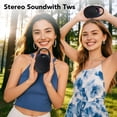 thumbnail image 2 of Portable Mini Bluetooth Speaker with HD Sound, LED Power Display, Big Pro Sound with Punchy Bass,Integrated Carabiner, 30H Playtime, Colorful RGB Lights, TWS pairing,Outdoor/Party/Travel, Gift Ideas, 2 of 9