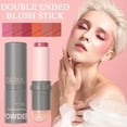 thumbnail image 2 of DEROL Dual Head Blush Stick Portable 2-in-1 Silicone Puff Head Soft Powder Texture Blusher, 2 of 8