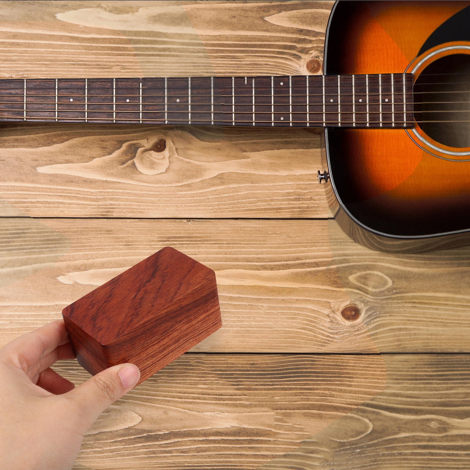 ELAYARD 1Set Wood Guitar Pick Holder Storage Box Portable Organizer for Acoustic Electric Guitar Travel