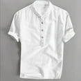 thumbnail image 2 of KTMKH Summer Men's Cool And Thin Breathable Collar Hanging Dyed Gradient Cotton Shirt, 2 of 4