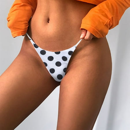 

HWRETIE Panties for Women Plus Size Clearance Women s Sexy Lingerie Thin Strap Thong Low-waist Bikini T-shaped Underwear Flash Picks White 10(XL)