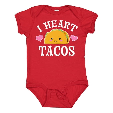 

Inktastic I Heart Tacos Taco Illustration with Face Boys or Girls Baby Bodysuit