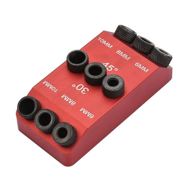 30°/45°/90° Guide Jig Drill Guide Pocket Hole Jig 30 45 90 Degree Multi