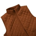 thumbnail image 5 of Bienzoe Women Casual Quilted Sleeveless Light Weight Vest Chocolate S, 5 of 6