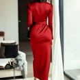 thumbnail image 5 of YueHuiYing Womens Long Sleeve Bodycon Maxi Dress Slimming Fitted Friendly Long Tight Dress Fall Casual, 5 of 8