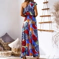 thumbnail image 4 of FcBaudy Robe Sans Manches à Col Rond, Robes d'Été pour Femmes, Robes pour Femmes Mode Robe Bohème d'Été pour Femmes Épaule Sans Manches Robe à Taille Élastique Robe Maxi de Plage Robe à Épaule Fluide Robe pour Femme, 4 of 9