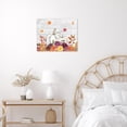 thumbnail image 2 of Fall Farm Plant Canvas Wall Art Orange Pumpkin and Flower with Maple Leaf Wall Art for Living Room Bathroom Bedroom Rustic Vintage Wooden Board Picture Wall Decor Framed Wall Art,16x12 Inches, 2 of 5