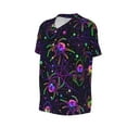 thumbnail image 2 of Haiem Hip Hop Hipster Baseball Jersey Button Down Shirts Sports Uniforms Men Women Jersey(Multi-colored Spiders,4X-Large), 2 of 9