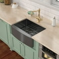 thumbnail image 2 of Mocoloo 27"x21"x10" Matte Black Stainless Steel Farmhouse Sink Single Bowl Apron Front Kitchen Sink, 2 of 6