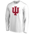 thumbnail image 2 of Men's White Indiana Hoosiers Primary Logo Long Sleeve T-Shirt, 2 of 3