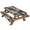 Multicolor 4, variant on ADECORIVY Colorful Leopard Print Picnic Table Cover with Bench Covers, Waterproof Animal Skin Outdoor Camping Tablecloth, Windproof Elastic Fitted Table Cover, 72 Inch 3PCS