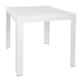 thumbnail image 2 of LeisureMod Mace Modern Outdoor Bistro Dining Table with Woven Weave Design, UV-Resistant Polypropylene Patio Table with Umbrella Hole for Patio, Balcony & Garden, White, 2 of 7