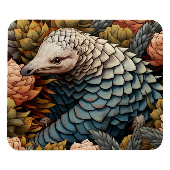 Pangolin Mouse Pad for Wireless Mouse Home Office Desk Laptop with Rubber Base