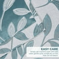 thumbnail image 4 of Superior Leaves Blackout Curtain Panel, 6 Grommets, Set of 2, 42" W x 96" L, Teal, 4 of 7
