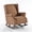 Caramel, variant on Haven Upholstered Premium Wingback Rocking Chair, High Back Accent Rocker for Nursery Living Room Bedroom, Solid Wood Curved Base (Linen))