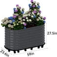 thumbnail image 7 of EuKer Raised Planters with Wheels, 59" Metal Planter Box W/Built-In Water Storage System for Indoor/Outdoor, Gray, 7 of 7