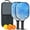 Black-3, variant on Pickleball Paddles Set Of 2, Fiberglass Surface, Fluid Smoke Aurora Art Style, 4 Balls & Bag