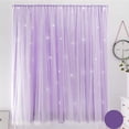 thumbnail image 1 of Cortinas de estrellas huecas de 2 capas, cortina opaca a juego de mezcla de gasa, paneles de cortina con aislamiento térmico autoadhesivo de cinta mágica Sailing  Electrónica, 1 of 5