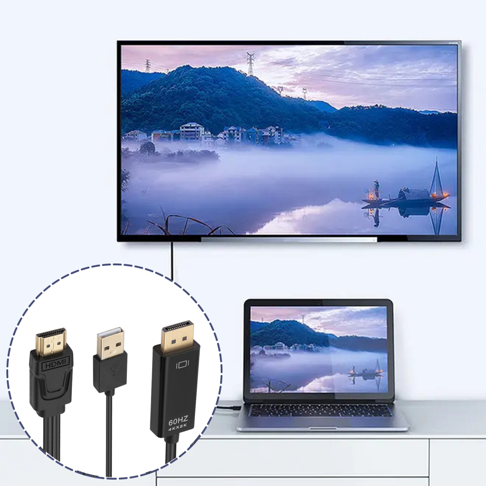USB Converter Cable Adapter to DisplayPort Adapter