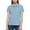 #Light Blue, variant on DPTALR Women's Casual Short Sleeve Lapel Shirt,Light Blue,Size M