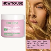 Pacifica Vegan Collagen Overnight Recovery Cream - Nighttime Face Cream for Anti-Aging & Wrinkles, Improves Dry Skin & Redness, Dermatologist Tested, Vegan and Cruelty-Free, 1.7 fl oz