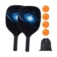 thumbnail image 2 of Pickleball Paddles Wooden for Beginners, Families with 2 Pickleball Racquets Lightweight Comfortable Pad Grip Storage Bag and 4 Balls, 2 of 8