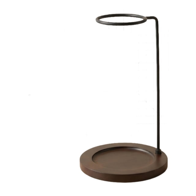lingqin Coffee Dripper Holder Wooden Filter Holder Multipurpose Accessory Reusable Decor Brown