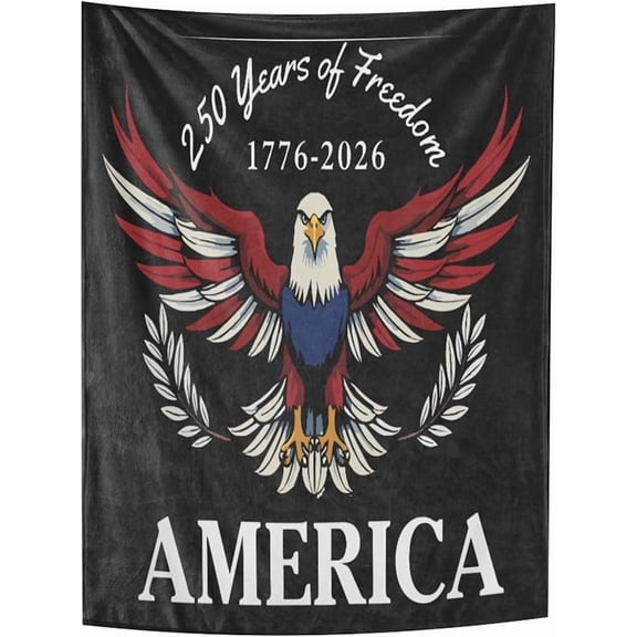 250th Years Anniversarys of Freedoms US 1776-2026 Throw Blanket Fall Blankets Funny Throw Blankets for Couch