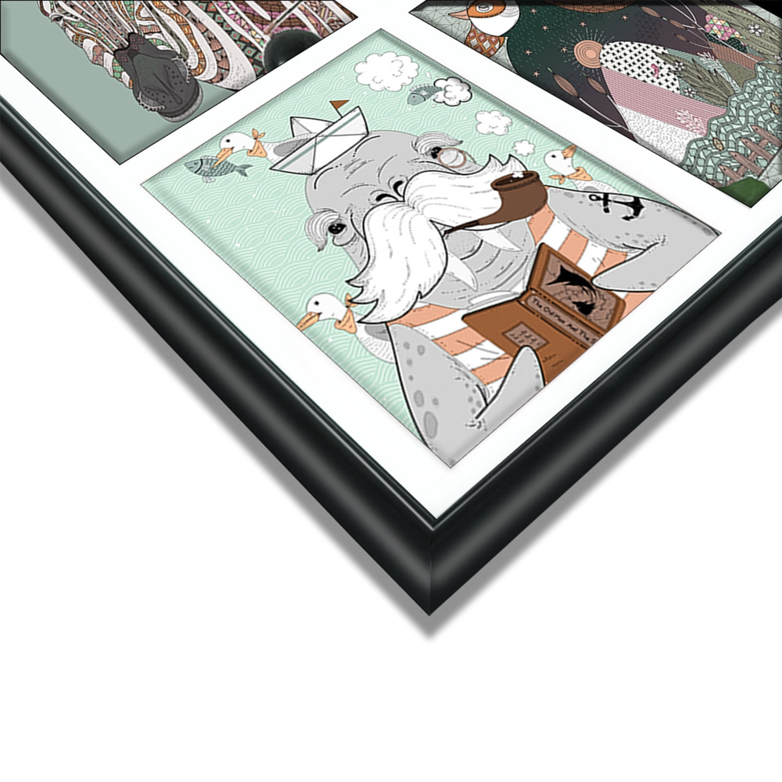 2-Pack 5x7 White Collage Picture Frame with 4 Openings