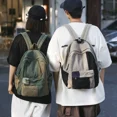 thumbnail image 5 of Mochilas informales de nailon sólido con compartimento interior y diseño de patchwork, de tapa blanda, 2024, bolsos de alta calidad para mujer, mochilas con cremallera, 5 of 5