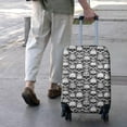 thumbnail image 3 of Black White Skull Stack Pattern Luggage Cover Fashion Suitcase Cover Baggage Covers Fit 25-28 Inch Luggage (Go Travel), 3 of 5