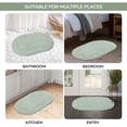 thumbnail image 6 of Cotton Solid 2-Piece Sage Highly Absorbent Non-Slip Oval Bath Rug Set by Superior, 6 of 11