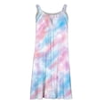 thumbnail image 7 of Women's Tropical Print Summer Dress Sleeveless Scoop Neck A-Line Mini Slip Dress Floral Pattern Casual Flowy Sun Dress For Holiday Beach Party, 7 of 7