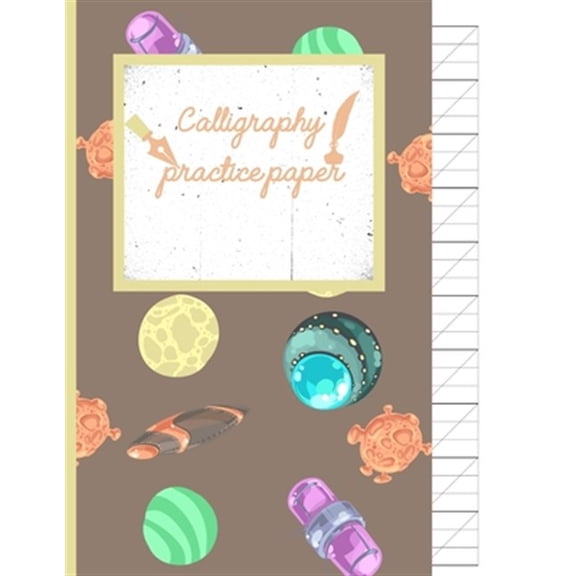 Pre-Owned Calligraphy Practice paper: Gifts for space lovers; cute & elegant Hurricane Space UFO hand writing workbook with practice sheets for adults & kids to write in. (Paperback)