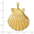 thumbnail image 3 of 14k Large Scallop Shell Pendant, 3 of 3