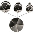 thumbnail image 4 of Juego de 3 brocas avellanadoras con biselado de 90 grados, vástago hexagonal de 1/4 de pulgada, 5 ranuras, 12 mm, 16 mm y 19 mm, 4 of 4