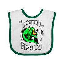 Inktastic I'd Rather Be Fishing Boys or Girls Baby Bib