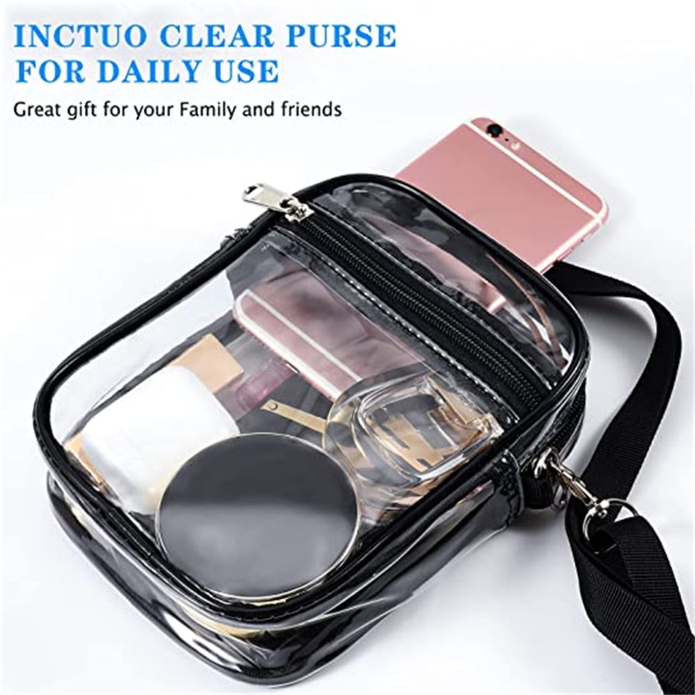 Clearance! Fashion Clear Bag Stadium Approved, JATOK Clear Crossbody Bag  with Adjustable Strap Clear Stadium Bag for Concerts Sports 