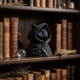 thumbnail image 3 of The Mysterious Cape Cats Statue Dressed In A Cape Is A Gothic-style Blacks Cats Statue., 3 of 5