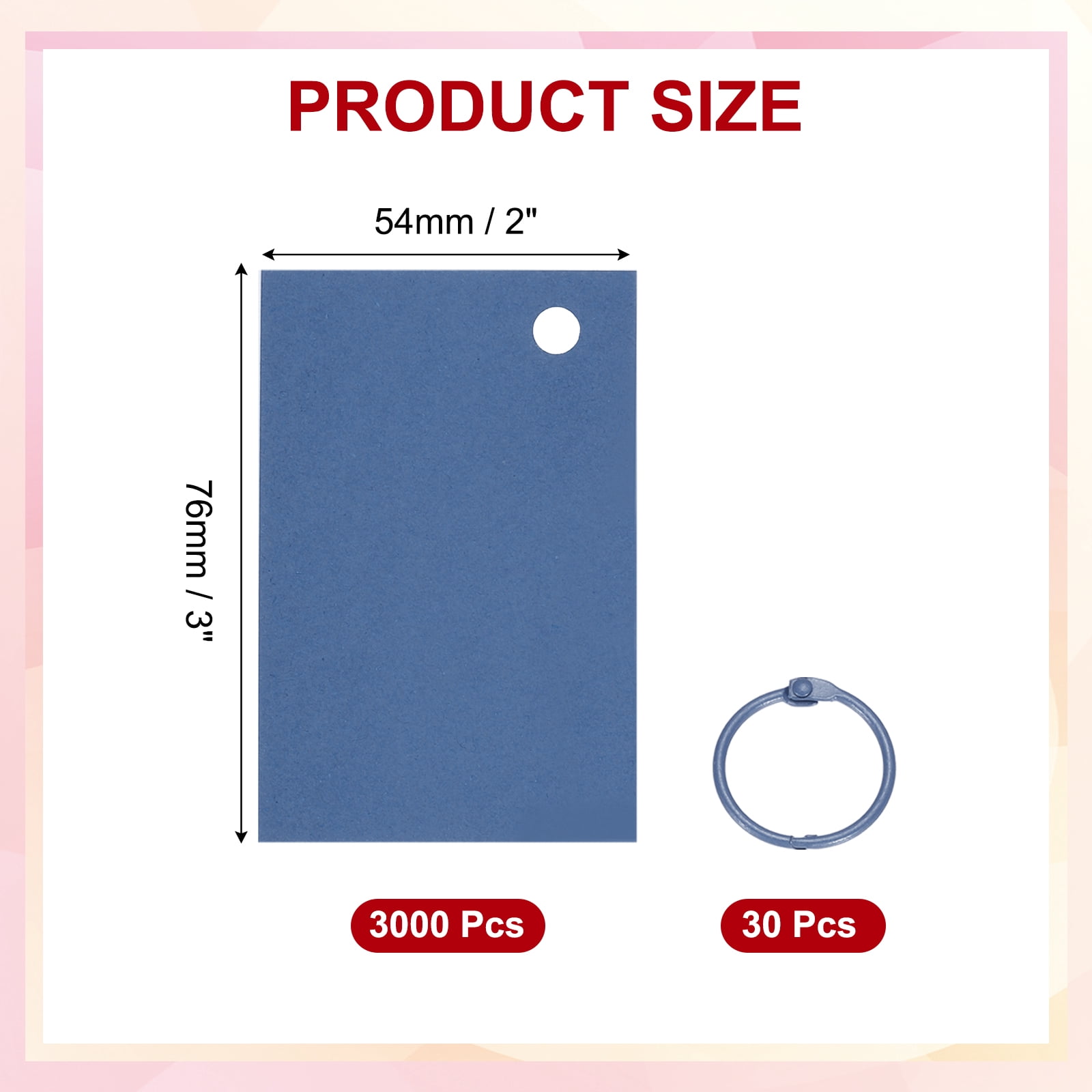 3"x2" Blank Paper Business Cards 3000 Pack Small Index Flash Cards Words Message Note Card Mini Paper Tags for DIY Craft Scrapbooking, Dark Blue