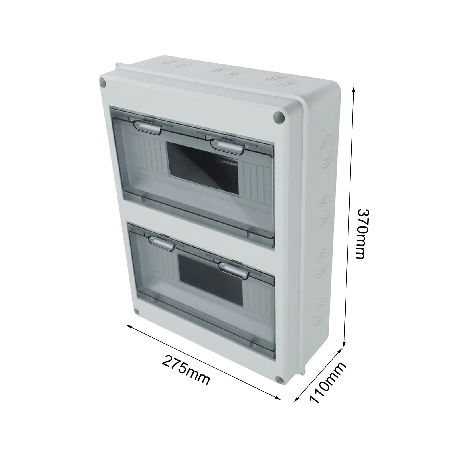 Surface-Mounted Junction Box 2 Rows 24 Circuits Plastic Outdoor Electrical Waterproof Distribution Box Switch Box