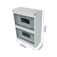 thumbnail image 3 of Surface-Mounted Junction Box 2 Rows 24 Circuits Plastic Outdoor Electrical Waterproof Distribution Box Switch Box, 3 of 10