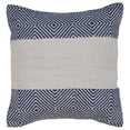 thumbnail image 1 of LR Resources PILLO07352BLOIIPL Nautical Geometric Square Throw Pillow - Blue & Ivory, 1 of 1